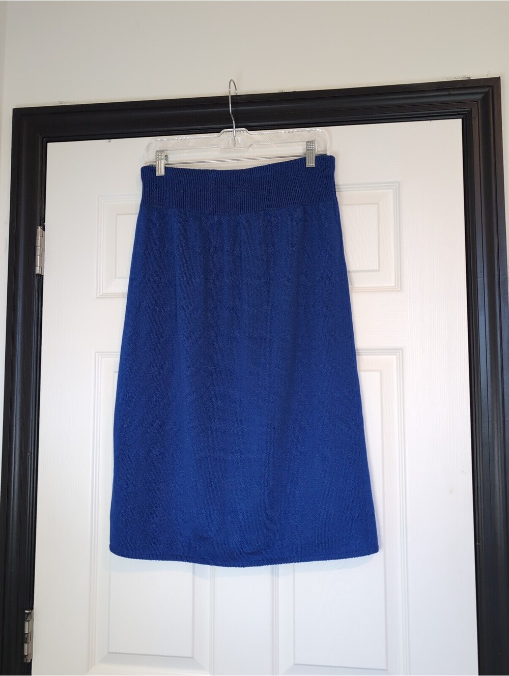 Large royal blue sweater midi skirt